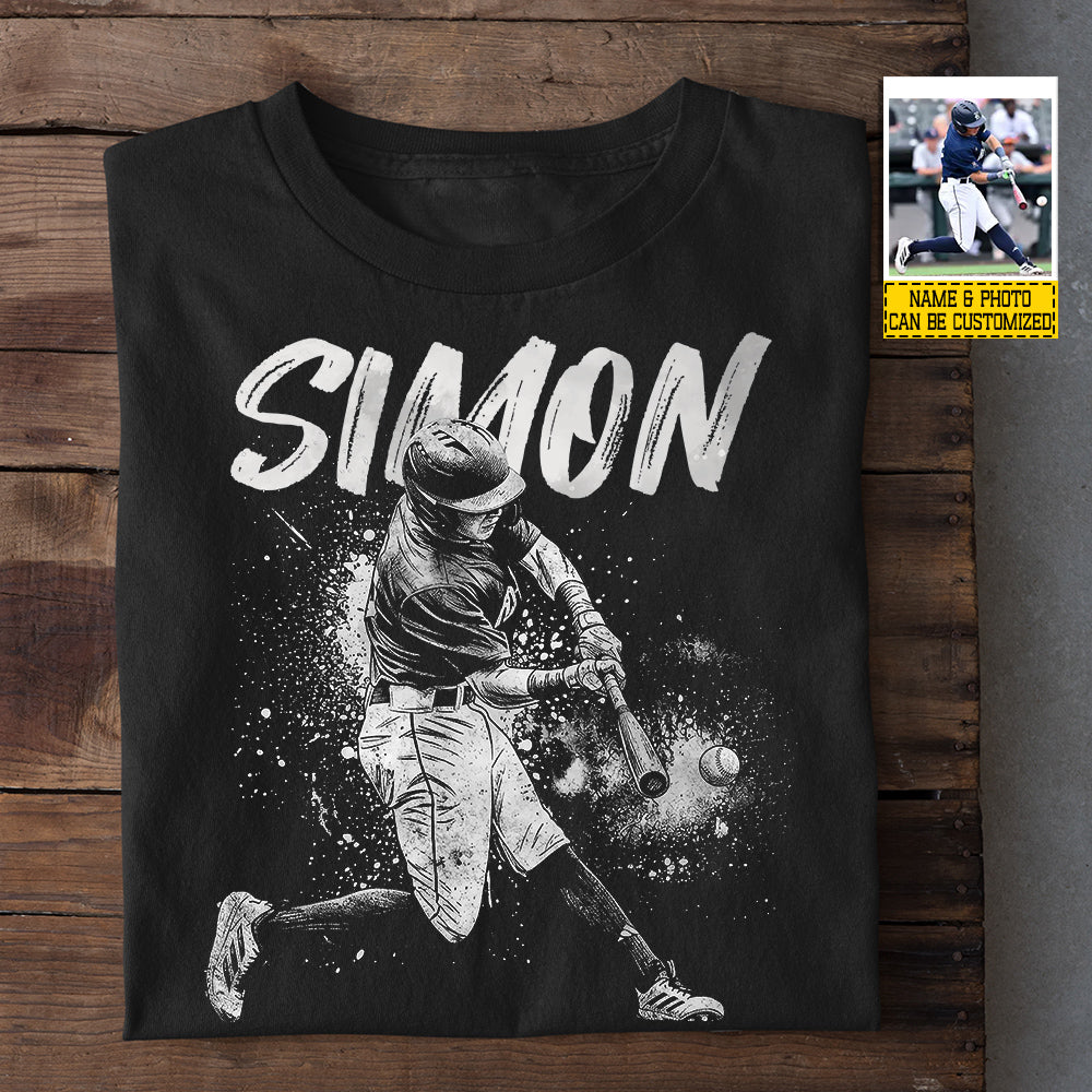 Personalized Baseball Sweatshirt, Turn Your Baseball Star Into Art Crewneck Sweatshirt Gift For Baseball Lover