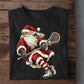 Christmas Santa Lacrosse Sweatshirt, Santa Claus Playing Lacrosse Crewneck Sweatshirt Xmas Gift For Lacrosse Lover