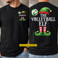 Personalized Christmas Volleyball Two-sided T-shirt, The Volleyball ELF Sports Tees Spooky Season Gift For Volleyball Lovers