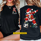 Personalized Christmas Soccer Two-sided T-shirt, Dabbing Santa Soccer Sports Tees Spooky Season Gift For Soccer Lovers