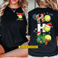 Personalized Christmas Tennis Two-sided T-shirt, Ho Ho Ho Sport Tees, Xmas Gift For Tennis Lover