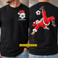 Personalized Christmas Soccer Two-sided T-shirt, Santa Bicycle Kick Soccer Sports Tees Spooky Season Gift For Soccer Lovers