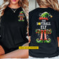 Personalized Christmas Softball Two-sided T-shirt, The Softball Elf Sport Tees, Xmas Gift For Softball Lovers