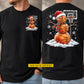 Personalized Christmas Basketball Two-sided T-shirt, Santa Basketball Snowman Sports Tees Spooky Season Gift For Basketball Lovers