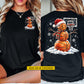 Personalized Christmas Basketball Two-sided T-shirt, Santa Basketball Snowman Sports Tees Spooky Season Gift For Basketball Lovers
