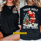 Funny Personalized Christmas Golf Two-sided T-shirt, Your Hole Is My Goal Tees, Xmas Gift For Golf Lover
