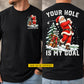 Funny Personalized Christmas Golf Two-sided T-shirt, Your Hole Is My Goal Tees, Xmas Gift For Golf Lover
