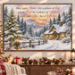 Christmas Quote Canvas Painting, May Your Home Be A Place Of Joy Wall Art Decor, Xmas Poster Gift To Decor House Or Office