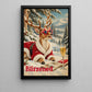 Funny Christmas Blitzed Reindeer Canvas Painting, Santa Deer With Star Sunglasses And Champagne Wall Art Decor, Xmas Poster Gift For Reindeer Lover
