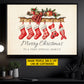 Personalized Christmas Stockings Canvas Painting, Pet Stocking Wall Art Decor, Xmas Poster Gift To Decor House Or Office