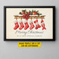 Personalized Christmas Stockings Canvas Painting, Pet Stocking Wall Art Decor, Xmas Poster Gift To Decor House Or Office