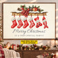 Personalized Christmas Stockings Canvas Painting, Pet Stocking Wall Art Decor, Xmas Poster Gift To Decor House Or Office