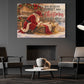 Christmas Cowboy Canvas Painting, May We Never Forget Who Christmas Is Really About Wall Art Decor, Xmas Poster Gift For Cowboys