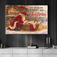 Christmas Cowboy Canvas Painting, May We Never Forget Who Christmas Is Really About Wall Art Decor, Xmas Poster Gift For Cowboys
