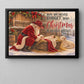 Christmas Cowboy Canvas Painting, May We Never Forget Who Christmas Is Really About Wall Art Decor, Xmas Poster Gift For Cowboys
