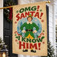 Vintage Christmas Buddy The Elf Garden & House Flag, OMG Santa I Know Him Yard Flag, Xmas Gift For Elf Lover