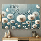 Just Breathe, Motivational Canvas Painting, Inspirational Quotes Wall Art Decor, Peaceful Poster Gift