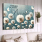 Just Breathe, Motivational Canvas Painting, Inspirational Quotes Wall Art Decor, Peaceful Poster Gift