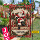 Vintage Personalized Christmas Santa Claus Garden & House Flag, Santa’s Favorite Seat Yard Flag, Xmas Gift