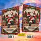 Vintage Personalized Christmas Santa Claus Garden & House Flag, Santa’s Favorite Seat Yard Flag, Xmas Gift