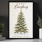 Christmas Tree Canvas Painting, Merry Everything And Happy Always Wall Art Decor, Xmas Quote Poster Gift