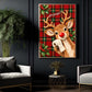 Funny Christmas Reindeer Toilet Canvas Painting, You Poopin Bathroom Wall Art Decor, Xmas Restroom Poster Gift For Reindeer Lover