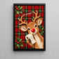 Funny Christmas Reindeer Toilet Canvas Painting, You Poopin Bathroom Wall Art Decor, Xmas Restroom Poster Gift For Reindeer Lover