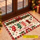 Personalized Christmas Family Doormat, Custom Family And Pet Names On Festive Stockings Doormat For Home Decor Housewarming, Xmas Welcome Mat Gift For Family