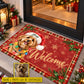 Personalized Christmas Dog Doormat, Santa Paws Says Welcome Doormat For Home Decor Housewarming, Xmas Welcome Mat Gift For Dog Lover