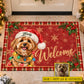 Personalized Christmas Dog Doormat, Santa Paws Says Welcome Doormat For Home Decor Housewarming, Xmas Welcome Mat Gift For Dog Lover