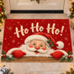 Funny Christmas Santa Doormat, Ho Ho Ho Cute Peeking Santa Claus Doormat For Home Decor Housewarming, Xmas Welcome Mat Gift