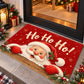 Funny Christmas Santa Doormat, Ho Ho Ho Cute Peeking Santa Claus Doormat For Home Decor Housewarming, Xmas Welcome Mat Gift
