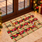 Funny Christmas Dachshund Dog Doormat, Hi Bye Wiener Dog In Red Sweater Doormat For Home Decor Housewarming, Xmas Welcome Mat Gift For Dog Lover