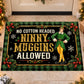 Funny Christmas Elf Doormat, No Cotton Headed Ninny Muggins Allowed Doormat For Home Decor Housewarming , Xmas Welcome Mat Gift For Elf Lover