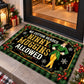 Funny Christmas Elf Doormat, No Cotton Headed Ninny Muggins Allowed Doormat For Home Decor Housewarming , Xmas Welcome Mat Gift For Elf Lover