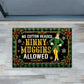 Funny Christmas Elf Doormat, No Cotton Headed Ninny Muggins Allowed Doormat For Home Decor Housewarming , Xmas Welcome Mat Gift For Elf Lover