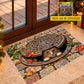 Funny Personalized Cat Doormat, Custom Pet Peeking From Manhole Cover Doormat For Home Decor Housewarming, Welcome Mat Gift For Cat Lover