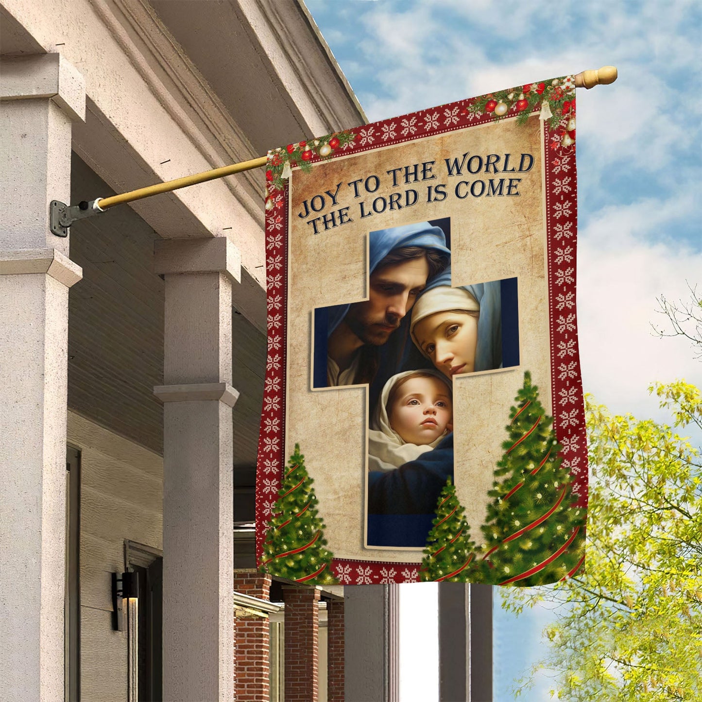 Joy To The World The Lord Is Come, Christians Xmas Garden Flag & House Flag, Nativity Christians Flag Gift