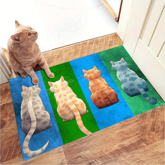 Cute Cat Doormat, Look At Me, Doormat For Home Decor Housewarming Gift, Welcome Mat Gift For Cat Lovers