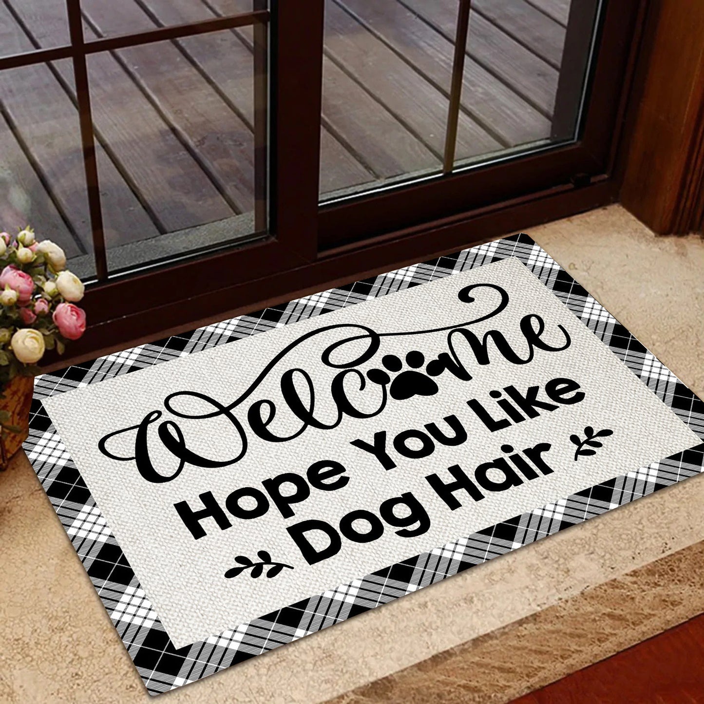 Funny Dog Doormat, Welcome Hope You Like Dog Hair, Doormat For Home Decor Housewarming Gift, Welcome Mat Gift For Dog Lovers