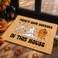 Funny Halloween Doormat, There's Some Horrors In This House, Housewarming Gift, Halloween Doormat Decor