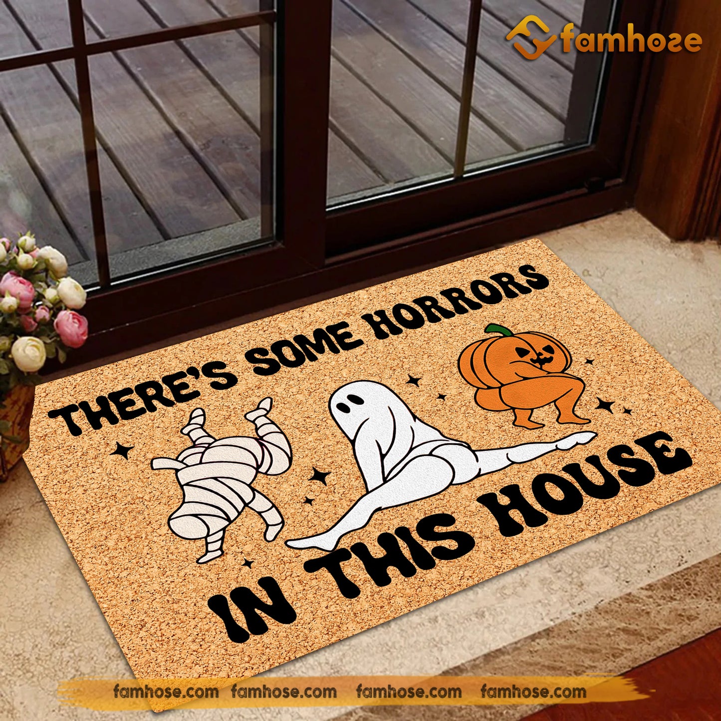 Funny Halloween Front Door Mat, This Family is Batty