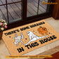 Funny Halloween Doormat, There's Some Horrors In This House, Housewarming Gift, Halloween Doormat Decor