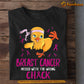 Funny Duck T-shirt, Messed With The Wrong Chick, Gift For Duck Lovers Who Support Breast Cancer Awareness