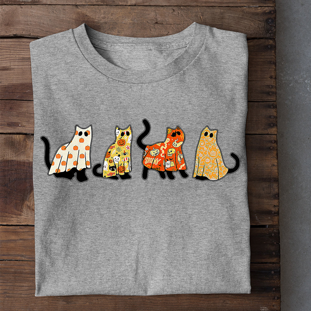 Halloween Black Cat T-shirt, Costume With Cats, Gift For Cat Lovers, Cat Owners, Cat Tees