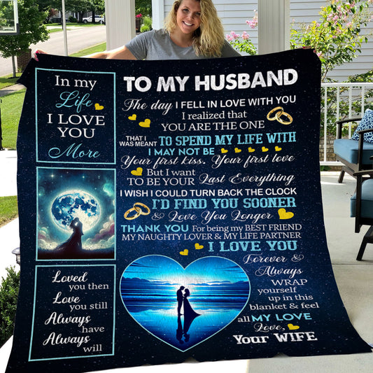 Romantic Valentine's Day Blanket, To My Husband I Wish Find You Sooner, Inspirational Quotes Fleece Blanket - Sherpa Blanket Gift For Your Husband