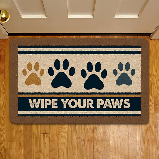 Funny Dog Doormat, Wipe Your Paws, Doormat Gift For Dog Lovers, Home Decor Housewarming Gift, Dog Welcome Mat