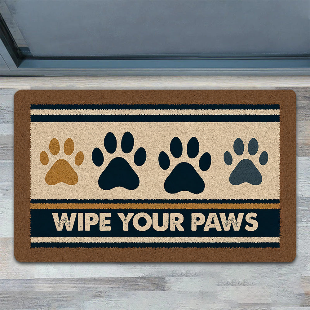 Funny Dog Doormat, Wipe Your Paws, Doormat Gift For Dog Lovers, Home Decor Housewarming Gift, Dog Welcome Mat