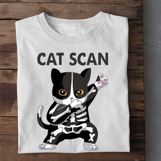 Funny Halloween Cat T-shirt, Cat Scan, Gift For Cat Lovers, Cat Owners, Cat Tees