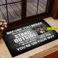 Personalized Dog Doormat, Before You Break Stand Outside, Doormat For Home Decor Housewarming Gift, Welcome Mat Gift For Dog Lovers